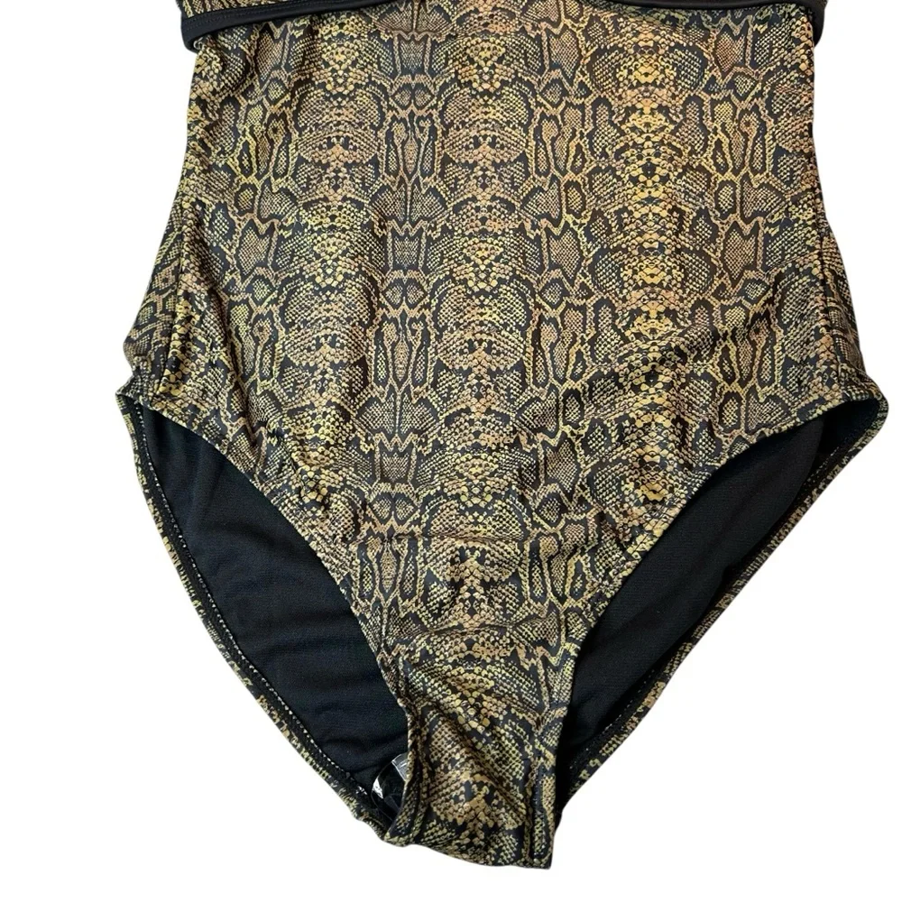 NEW Nicole Miller Swimsuit One Piece Snakeskin Print Size Small New Without Tags